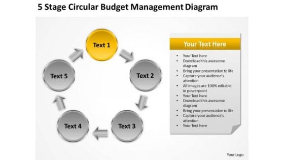 Circular Budget Management Diagram Catering Business Plan Template PowerPoint Slides Circular Budget Management Diagram Catering Business Plan Template PowerPoint Slides