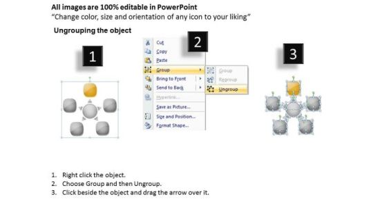 Circular Flow 5 Arrows Diverging Sequence Chart Cycle Process PowerPoint Slides Slide02