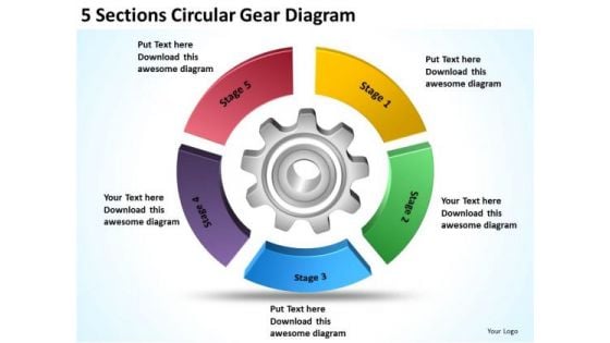 Circular Gear Diagram Example Of Executive Summary For Business Plan PowerPoint Slides