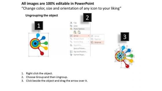 Circular Graphics With Five Points PowerPoint Templates