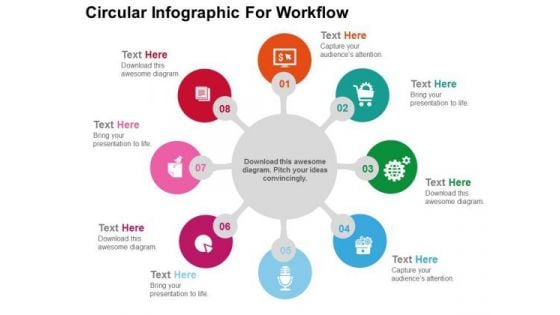 Circular Infographic For Workflow PowerPoint Templates