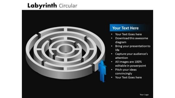 Circular Labyrinth Ppt Templates And Maze Ppt Slides