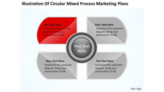 Circular Mixed Process Marketing Plans Ppt Laundromat Business PowerPoint Templates