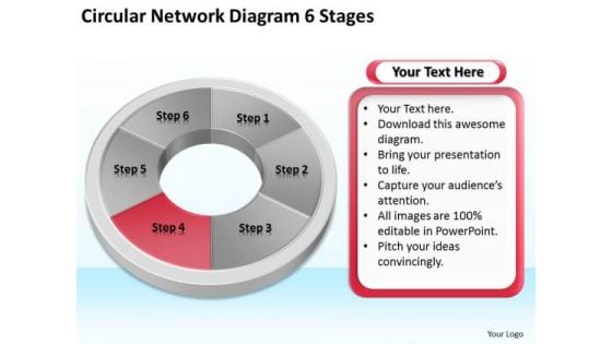 Circular Network Diagram 6 Stages Business Plan For PowerPoint Slides