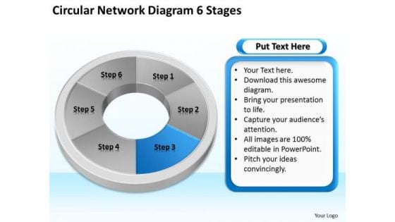 Circular Network Diagram 6 Stages Business Plan Professional PowerPoint Templates