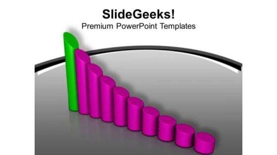 Circular Pink Green Bar Graph Business PowerPoint Templates Ppt Backgrounds For Slides 0113