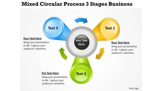 Circular Process 3 Stages Business Ppt Making Plan Template PowerPoint Templates