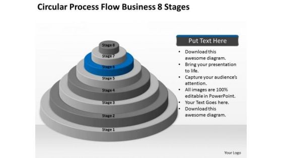 Circular Process Flow Business 8 Stages Ppt Mini Plan Template PowerPoint Slides