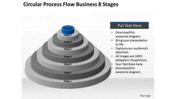 Circular Process Flow Business 8 Stages Ppt Plans For Dummies PowerPoint Templates