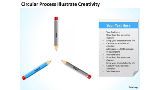 Circular Process Illustrate Creativity Ppt Business Plan PowerPoint Slides