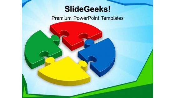 Circular Puzzle Business PowerPoint Templates And PowerPoint Themes 0412