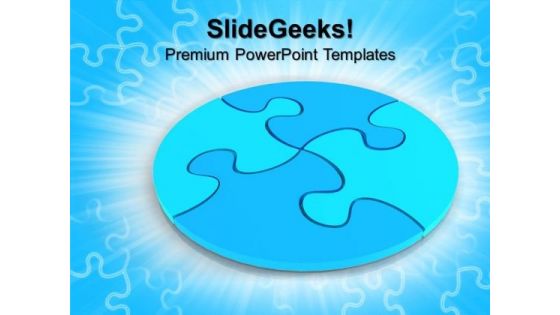 Circular Puzzle Business PowerPoint Templates And PowerPoint Themes 0712