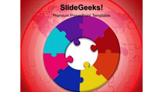 Circular Puzzle Communication PowerPoint Templates And PowerPoint Themes 0512