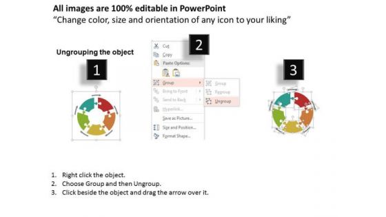 Circular Puzzle Diagram With Icons PowerPoint Templates