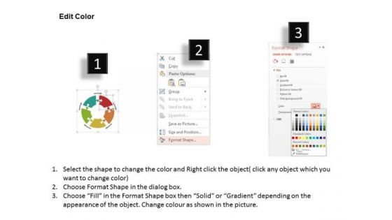 Circular Puzzle Diagram With Icons PowerPoint Templates