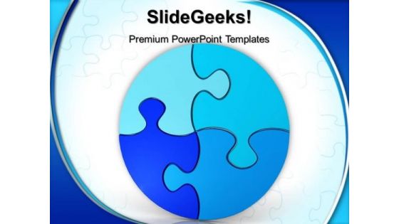 Circular Puzzle Teamwork PowerPoint Templates And PowerPoint Themes 0612 Circular Puzzle Teamwork PowerPoint Templates And PowerPoint Themes 0612
