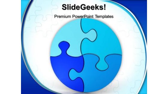 Circular Puzzle Teamwork PowerPoint Templates And PowerPoint Themes 0612