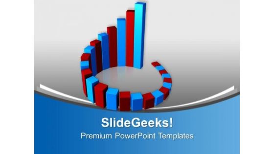 Circular Red And Blue Bar Graph PowerPoint Templates Ppt Backgrounds For Slides 0313 Circular Red And Blue Bar Graph PowerPoint Templates Ppt Backgrounds For Slides 0313