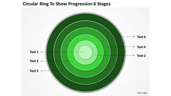 Circular Ring To Show Progression 6 Stages Business Continuity Plan PowerPoint Slides