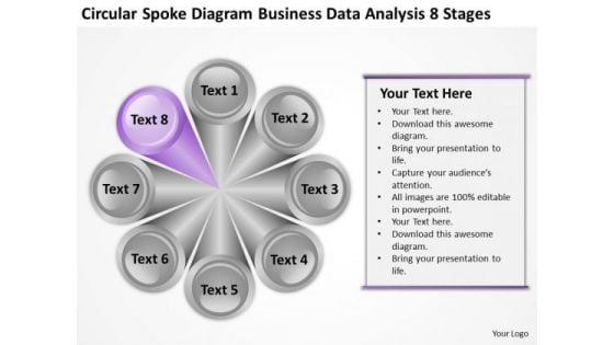 Circular Spoke Diagram Business Data Analysis 8 Stages Ppt Film Plan PowerPoint Slides