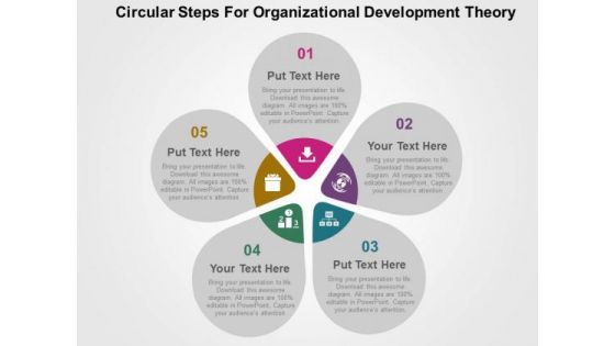 Circular Steps For Organizational Development Theory PowerPoint Templates