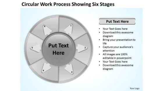 Circular Work Process Showing Six Stages Download Business Plan PowerPoint Slides