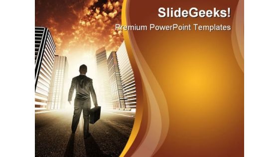 City Of Opportunity Business PowerPoint Template 1010