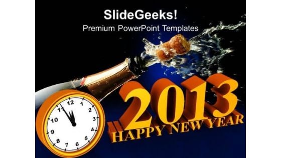 Classic Clock Ticking To Midnight Celebration PowerPoint Templates Ppt Backgrounds For Slides 1112