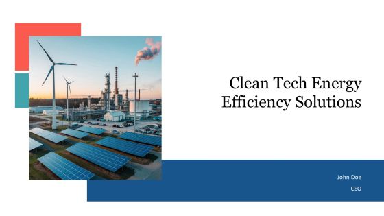 Clean Tech Energy Efficiency Solutions PPT Template AT