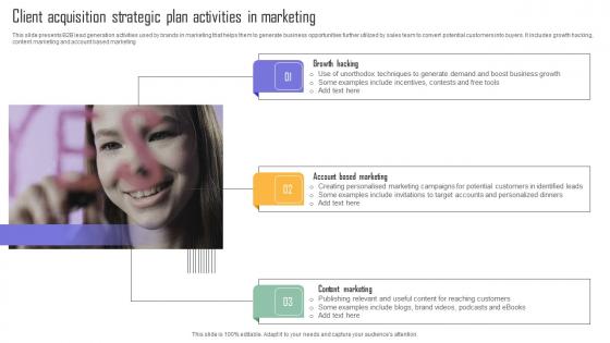 Client Acquisition Strategic Plan Activities In Marketing Microsoft Pdf