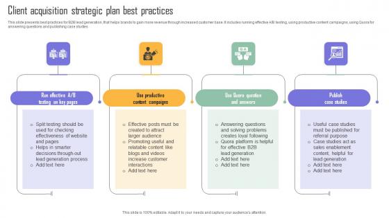 Client Acquisition Strategic Plan Best Practices Download Pdf