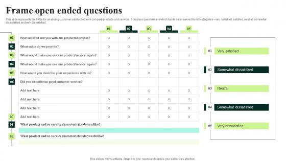 Client Feedback Strategies Frame Open Ended Questions Background Pdf