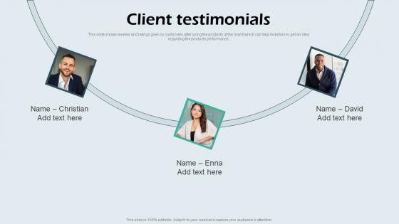 Client Testimonials Beauty Brand Capital Raising Pitch Deck Designs Pdf