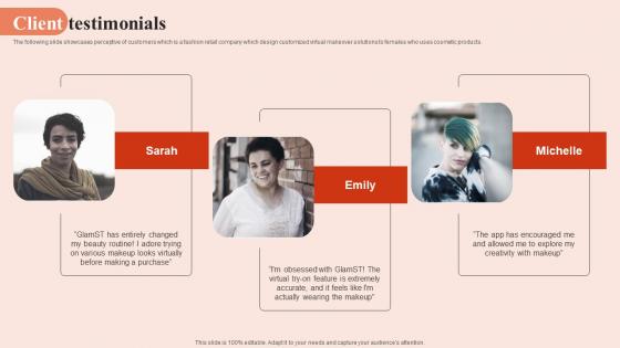 Client Testimonials Beauty Brands And Retailers Company Fund Raising Mockup PDF Client Testimonials Beauty Brands And Retailers Company Fund Raising Mockup PDF