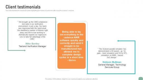Client Testimonials Circuit Designing Company Investor Fund Raising Pitch Deck Pictures Pdf Client Testimonials Circuit Designing Company Investor Fund Raising Pitch Deck Pictures Pdf