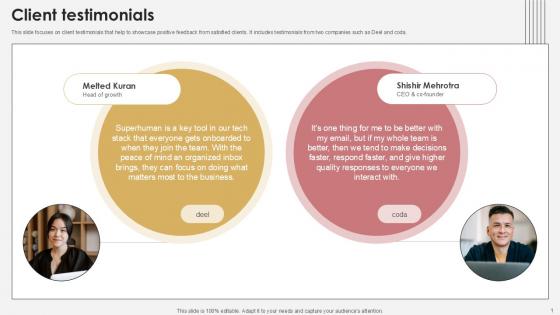 Client Testimonials Communication Tech Company Pitch Deck PPT Slide Client Testimonials Communication Tech Company Pitch Deck PPT Slide
