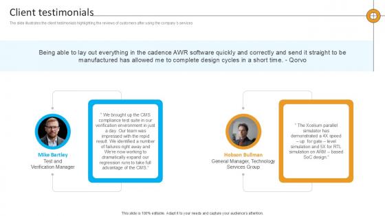 Client Testimonials Computational Software Company Investor Funding Ppt Sample Client Testimonials Computational Software Company Investor Funding Ppt Sample