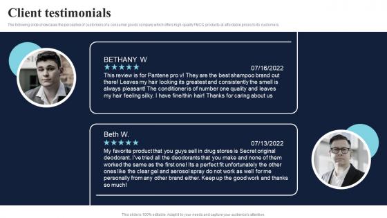 Client Testimonials Healthcare Product Company Fund Raising Pitch Deck Structure Pdf Client Testimonials Healthcare Product Company Fund Raising Pitch Deck Structure Pdf