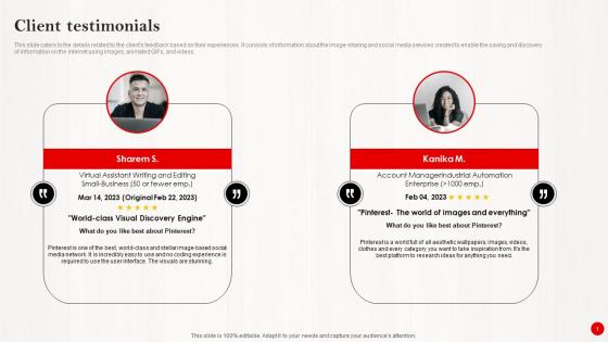 Client Testimonials Investor Funding Pitch Deck For Pinterests Expansion Diagrams Pdf Client Testimonials Investor Funding Pitch Deck For Pinterests Expansion Diagrams Pdf