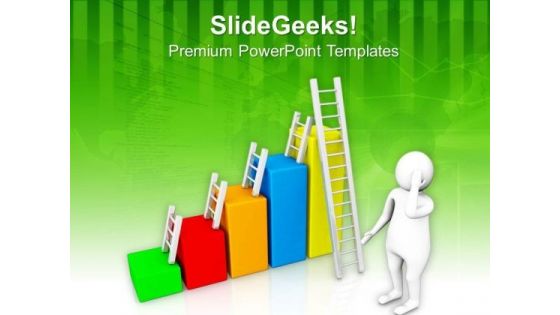 Climb The Ladder To Success PowerPoint Templates Ppt Backgrounds For Slides 0813