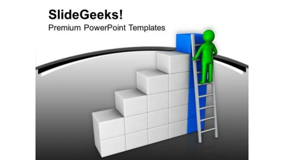 Climb The Top Level With Success Stair PowerPoint Templates Ppt Backgrounds For Slides 0713