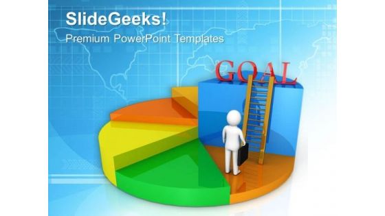 Climb Towards Goal Achievement PowerPoint Templates Ppt Backgrounds For Slides 0613