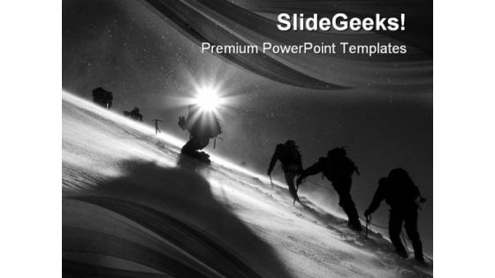 Climbers Climbing Business PowerPoint Themes And PowerPoint Slides 0511