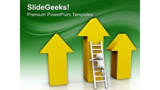 Climbing The Success Ladder PowerPoint Templates Ppt Backgrounds For Slides 0713