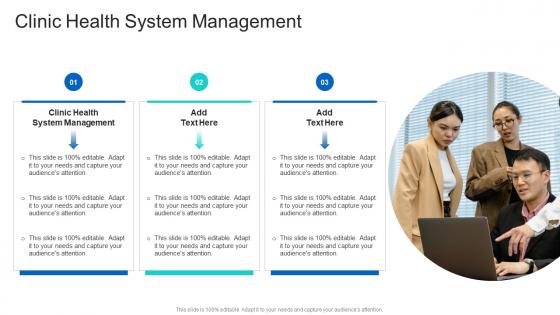 Clinic Health System Management In Powerpoint And Google Slides Cpb