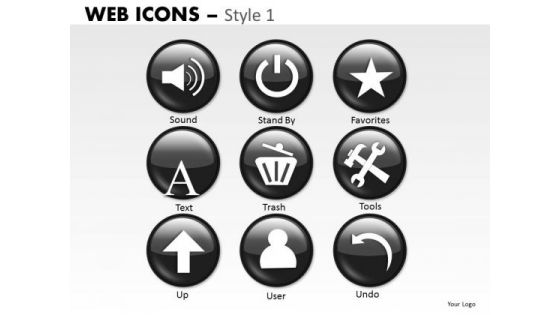 Clipart Web Icons PowerPoint Slides And Ppt Diagram Templates