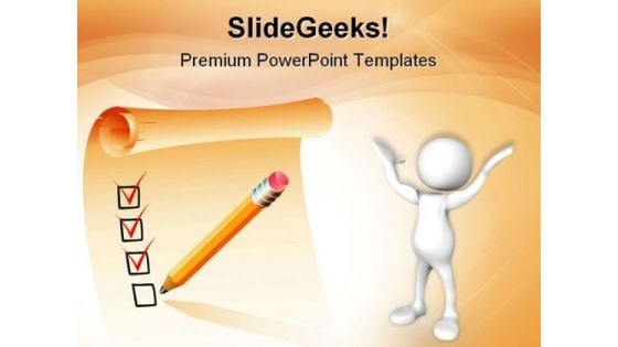 Clipboard List Business PowerPoint Templates And PowerPoint Backgrounds 0611