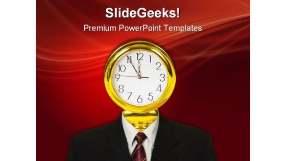 Clock For Head Future PowerPoint Templates And PowerPoint Backgrounds 0611