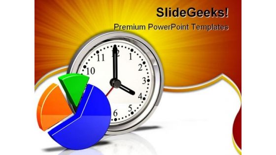 Clock Icon Pie Chart Business PowerPoint Templates And PowerPoint Backgrounds 0511