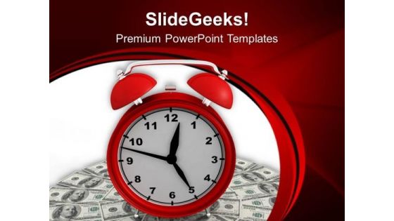 Clock With Finance Goal PowerPoint Templates Ppt Backgrounds For Slides 0413